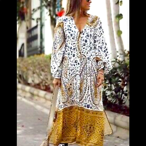 NWT Zara Printed Floral Tunic Dress - Picture 1 of 5